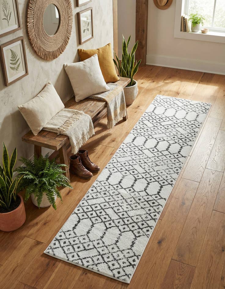 Detail image of 2' x 8' Paxon Trellis Runner Rug