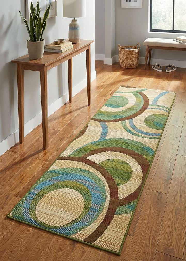 2' x 6' Easy-Clean Modern Indoor / Outdoor Runner Rug