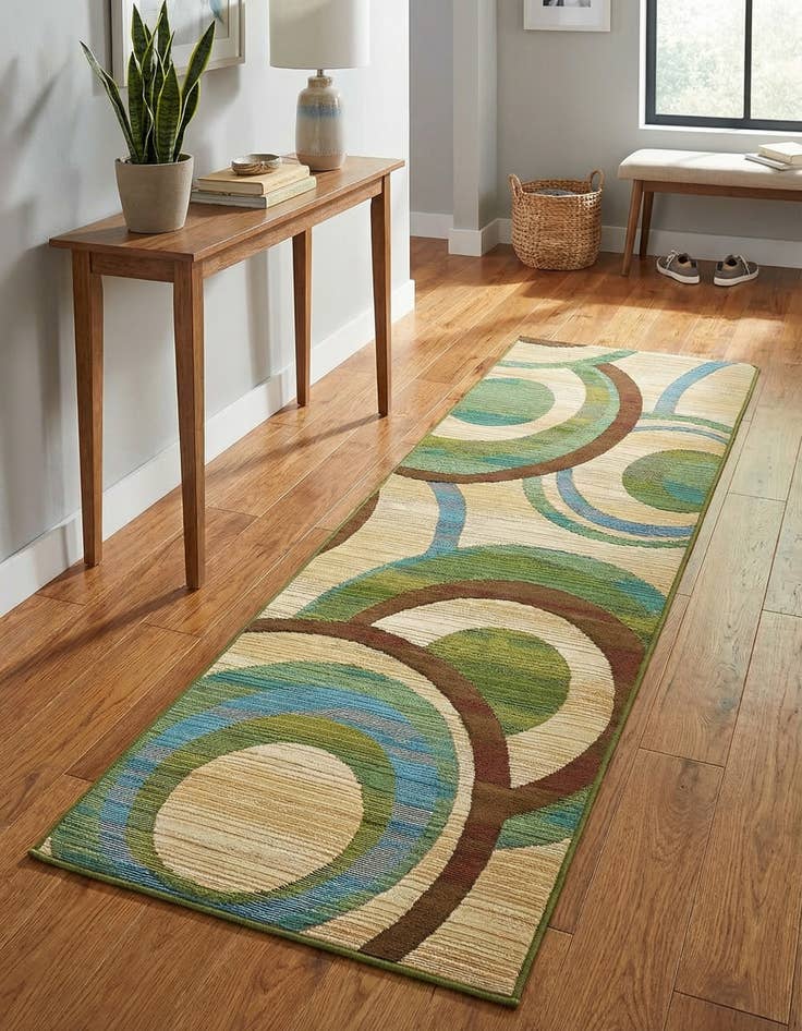 Detail image of 2' x 6' Easy-Clean Modern Indoor / Outdoor Runner Rug