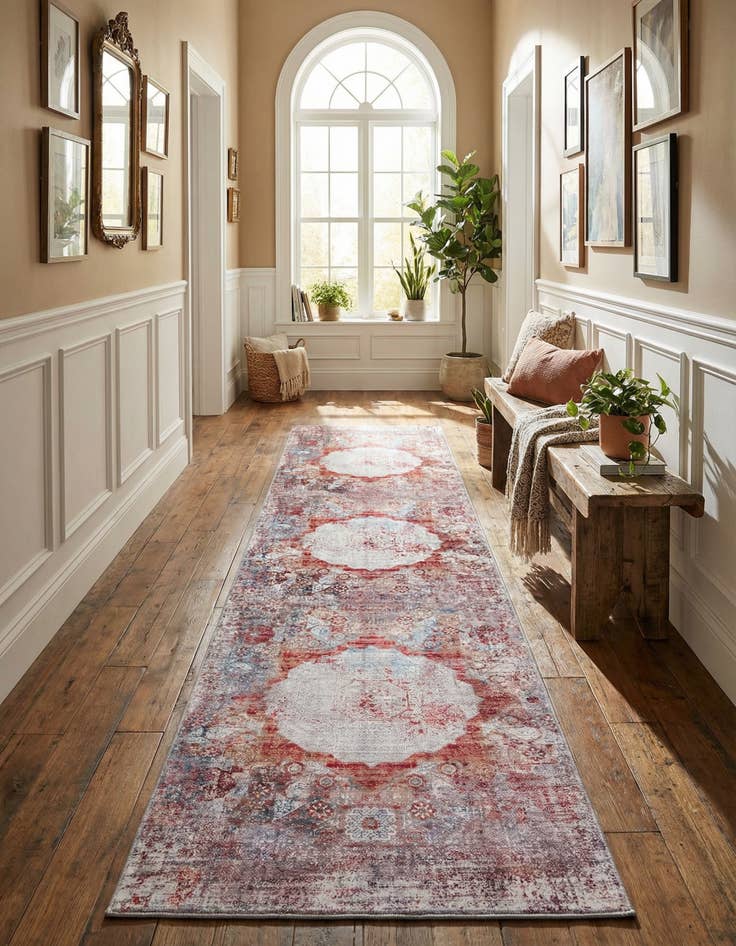 Detail image of 2' 7 x 10' Washable Yara Runner Rug