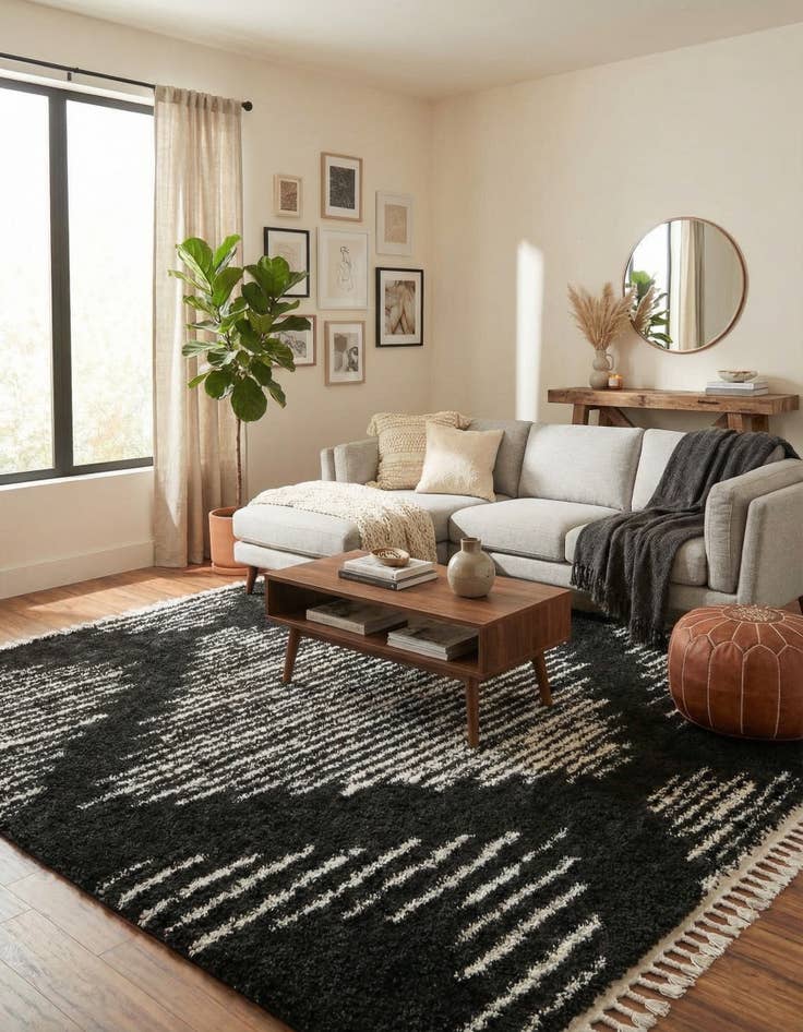 Detail image of 10' x 10' Serenity Shag Square Rug