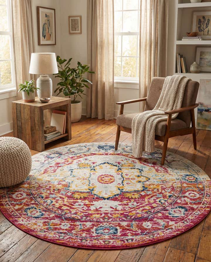 240cm x 240cm Madeline Vintage Tapis Rond