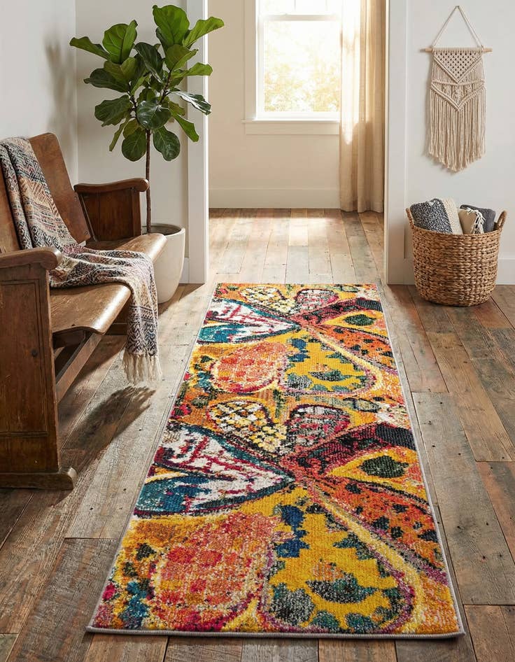 Detail image of 2' x 6'  Washable Haerfest Runner Rug