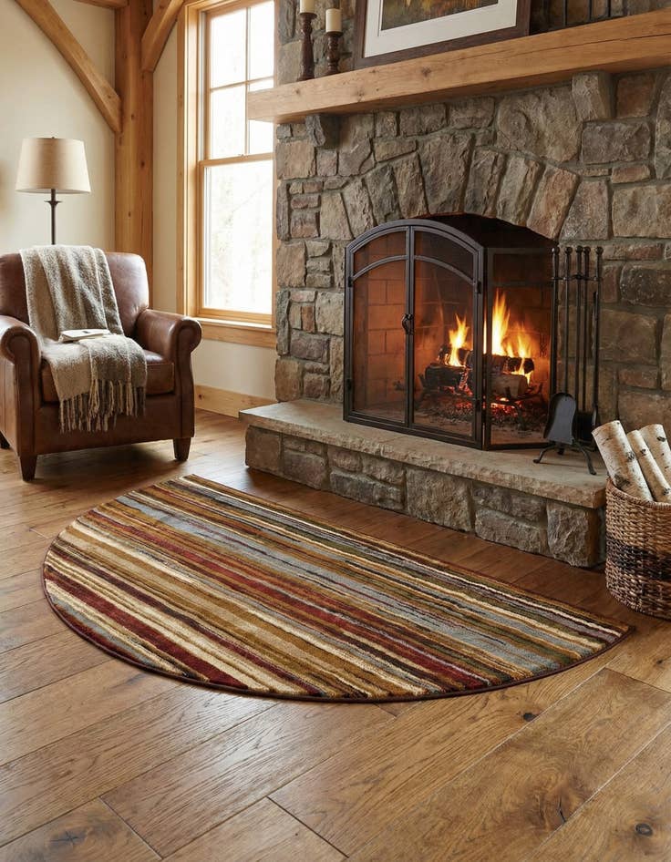 Detail image of 3' x 6' Cafe Hearth Rug