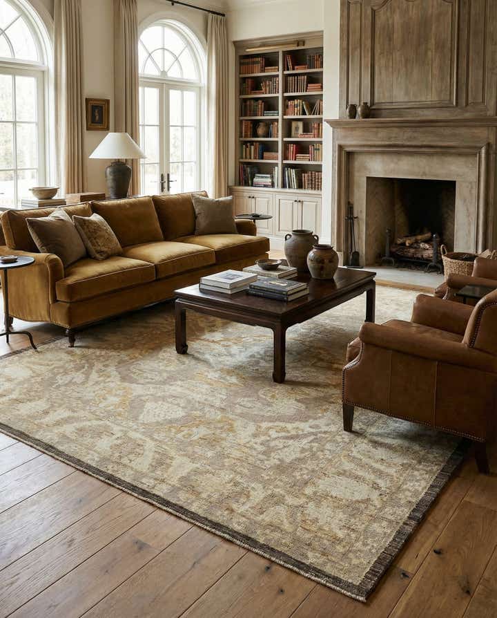 9' 5 x 12' 7 Hand Knotted Oushak Wool Rug