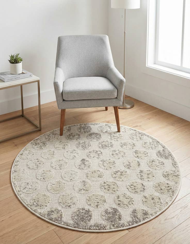 Detail image of 3' x 3' Washable Sabrina Soto Indoor / Outdoor Round Rug