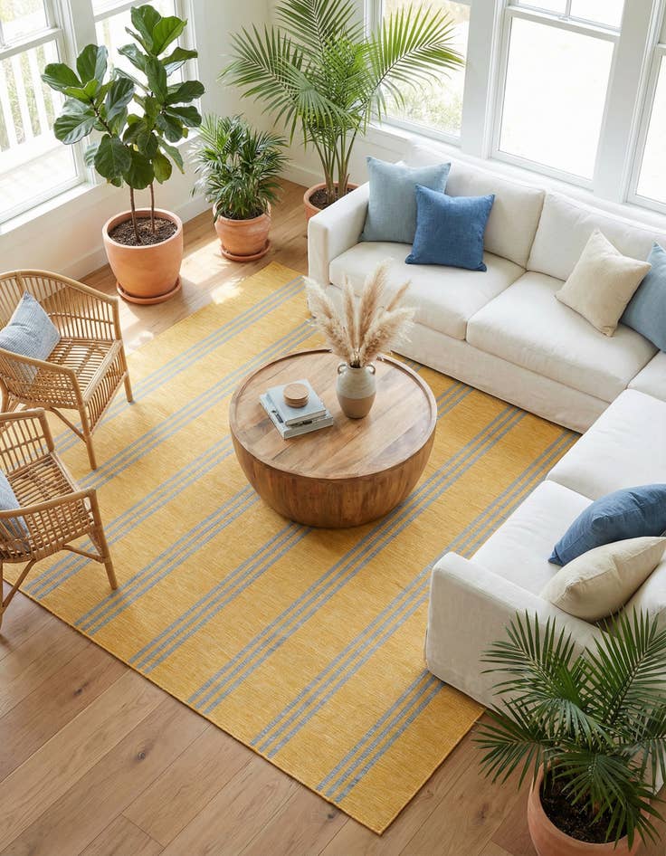 Detail image of 10' 8 x 10' 8  Washable Jill Zarin Anguilla Indoor / Outdoor Square Rug