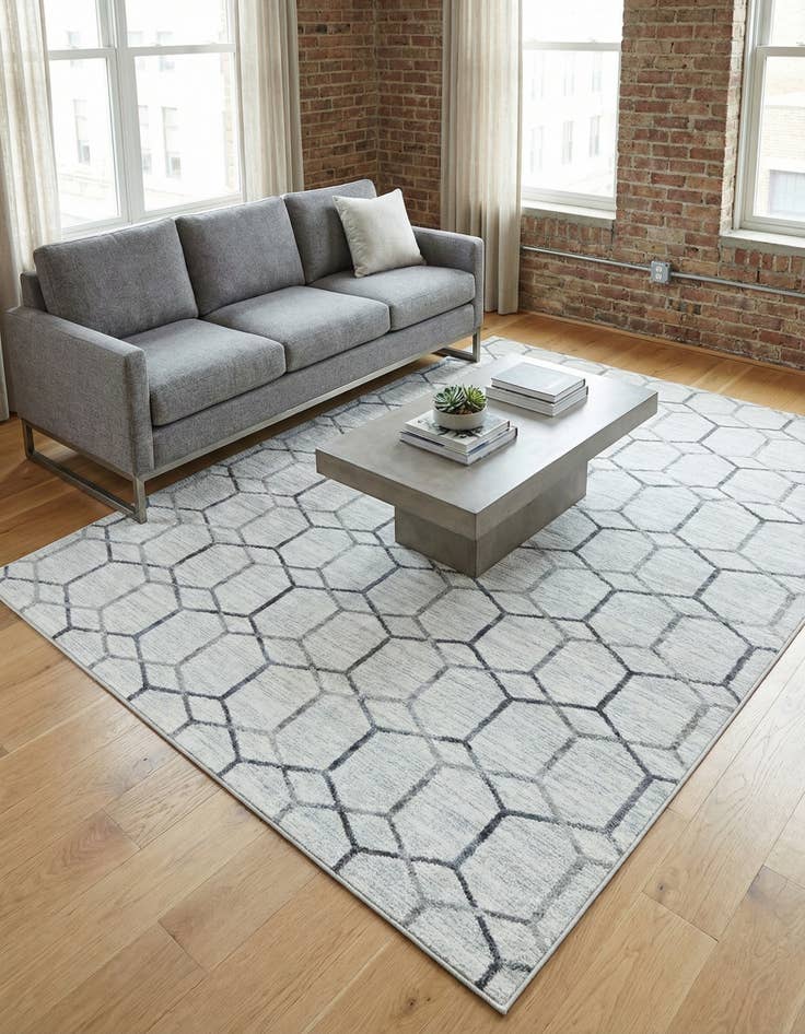 Detail image of  7' x 10' Lattice Trellis Rug