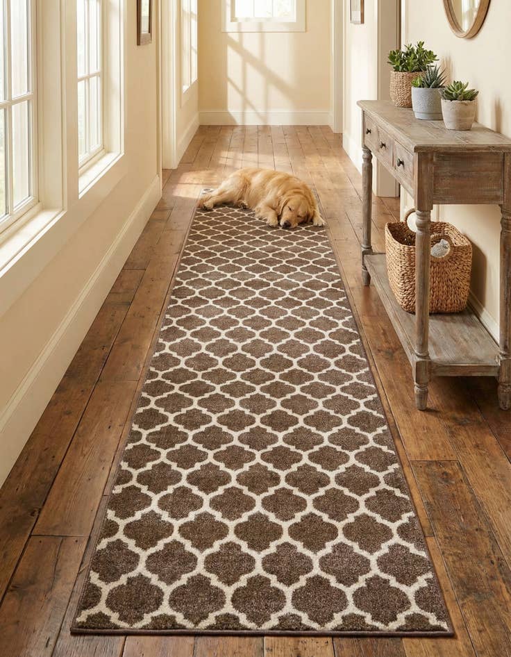 Detail image of 2' 7 x 10' Trellis Runner Rug
