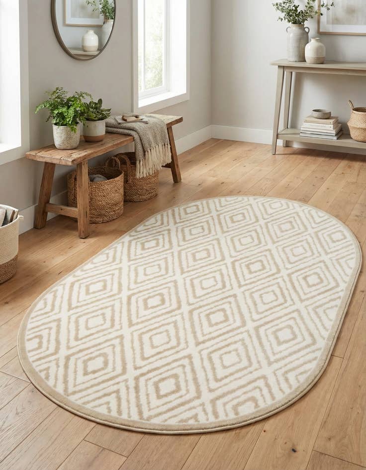 Detail image of  5' 3 x 8' Hermitage Oval Rug