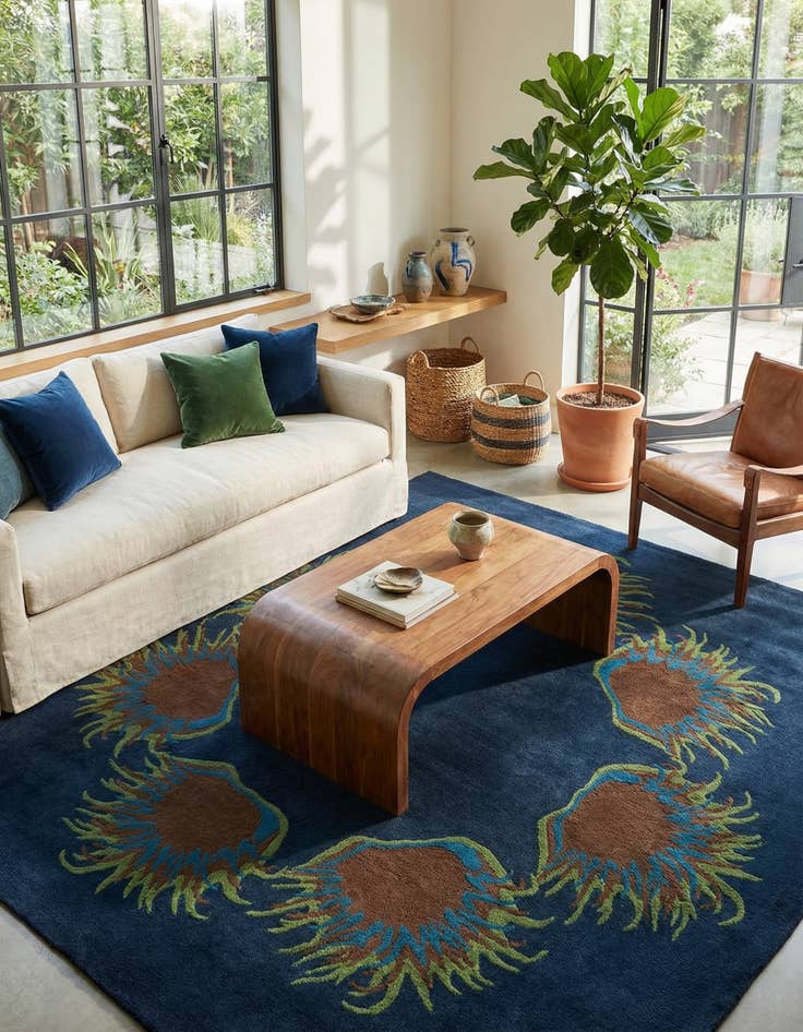 Detail image of 7' 5 x 7' 6 Luna Wool Square Rug