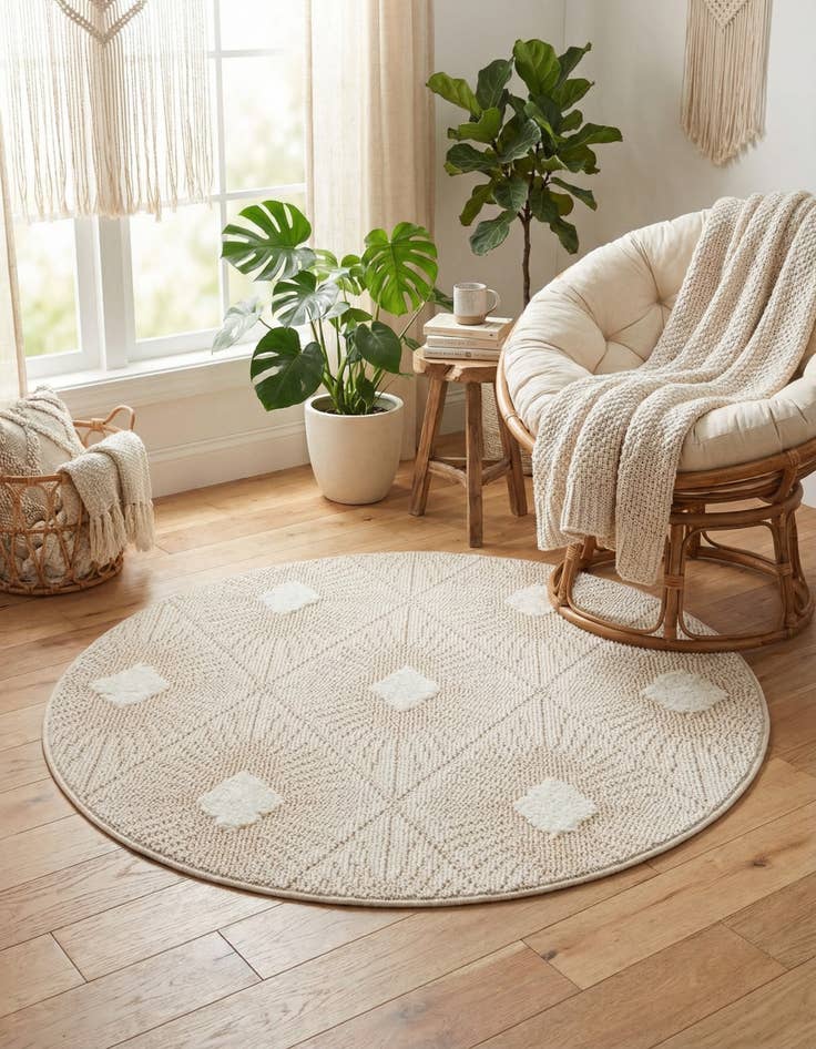 Detail image of 3' 3 x 3' 3 Boho Round Rug