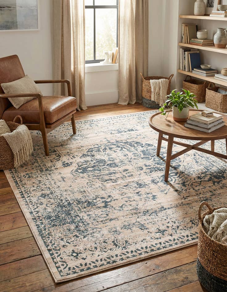 Detail image of 6' 9 x 7' Eliza Square Rug