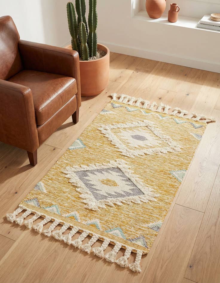 Detail image of 3' 3 x 5' 1 Hand Woven Arizona Wool Rug