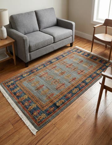 Light Blue Kashkuli Gabbeh Rug