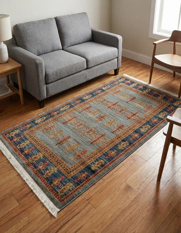 Light Blue Kashkuli Gabbeh Rug