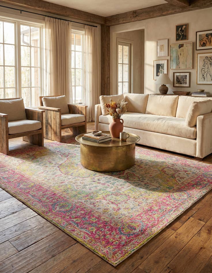 Detail image of 9' x 12' Hand Woven Chenille Jute Rug