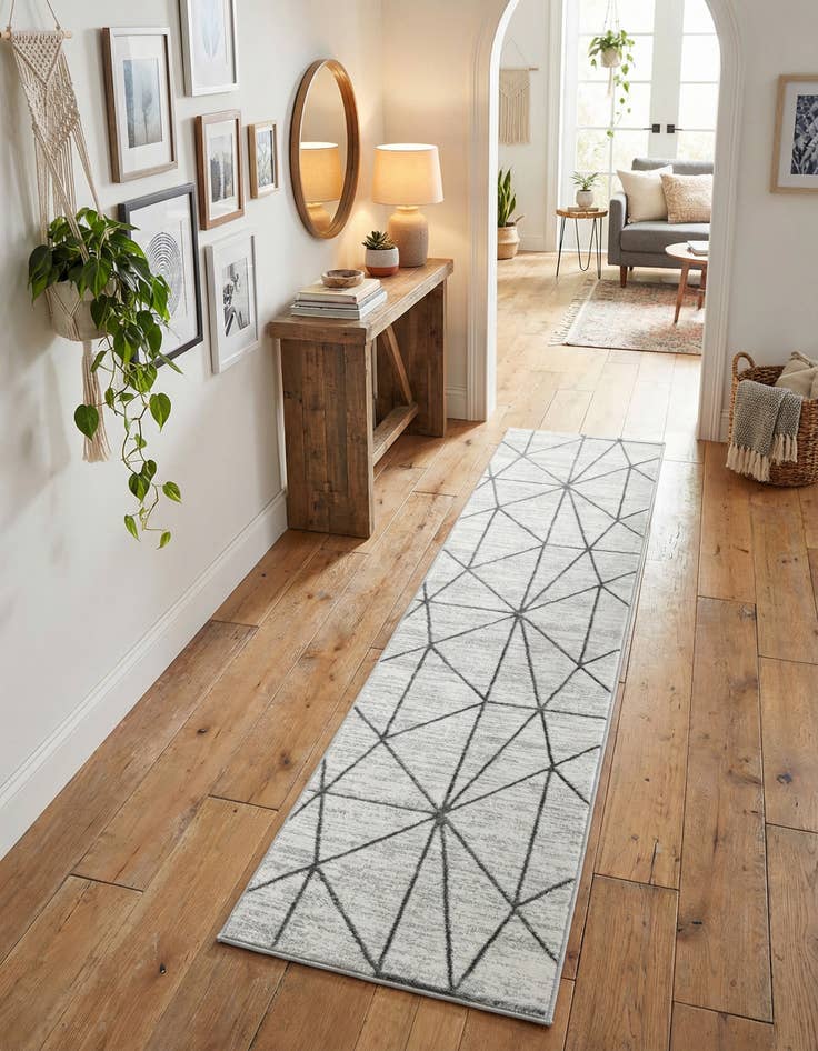 Detail image of 2' x 8' Lattice Trellis Runner Rug