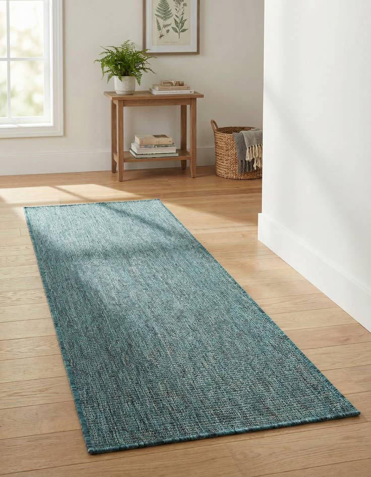 Detail image of 2' x 6' Washable Solid Indoor / Outdoor Runner Rug