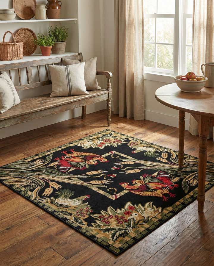 125cm x 125cm Land Quadrat Teppich