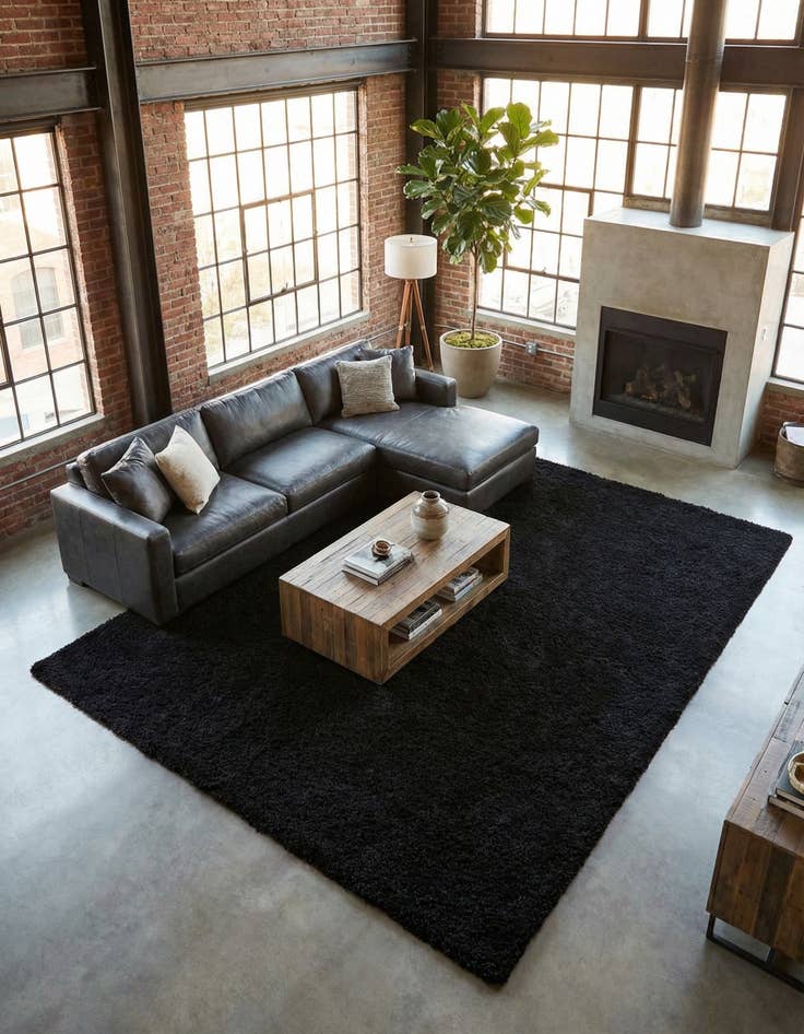 Detail image of 10' x 13' Solid Shag Rug