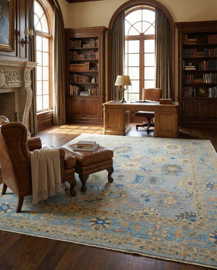 Detail image of 11' 5 x 14' 8 Hand Knotted Oushak Wool Rug