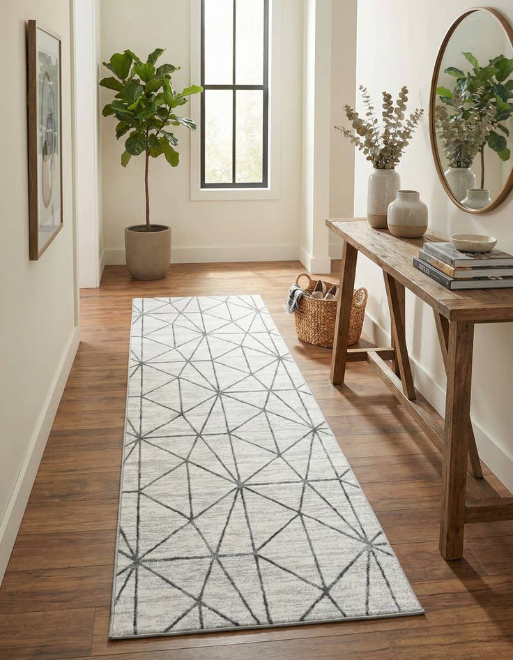Detail image of  3' x 10' Lattice Trellis Runner Rug