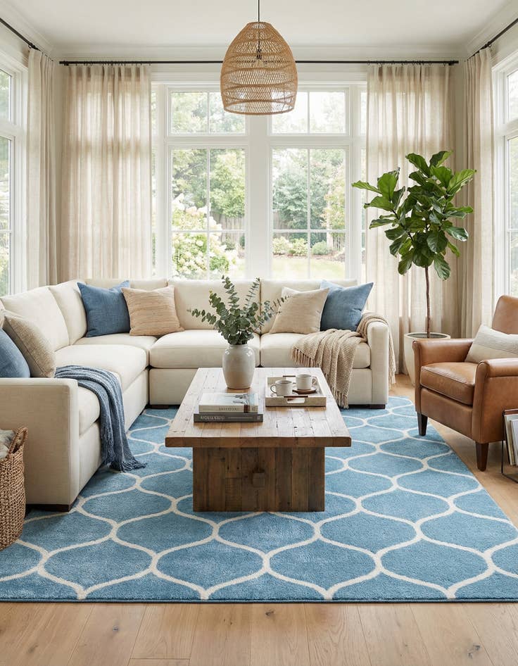 Detail image of 10' x 14' Trellis Frieze Rug