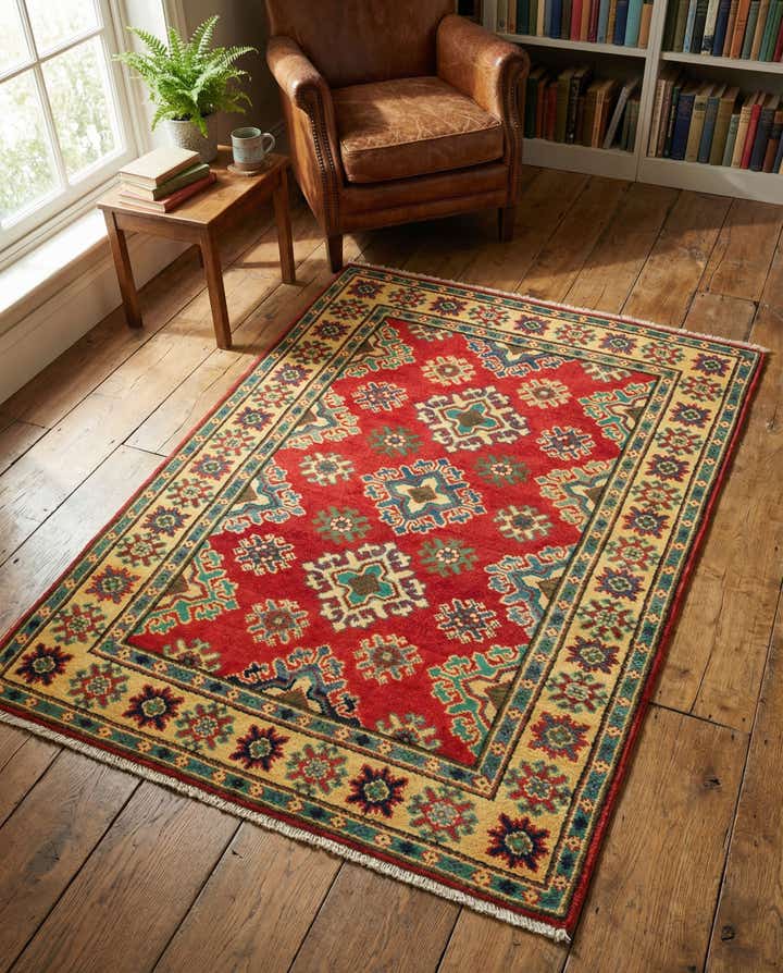 85cm x 125cm Noué main Kazak Tapis