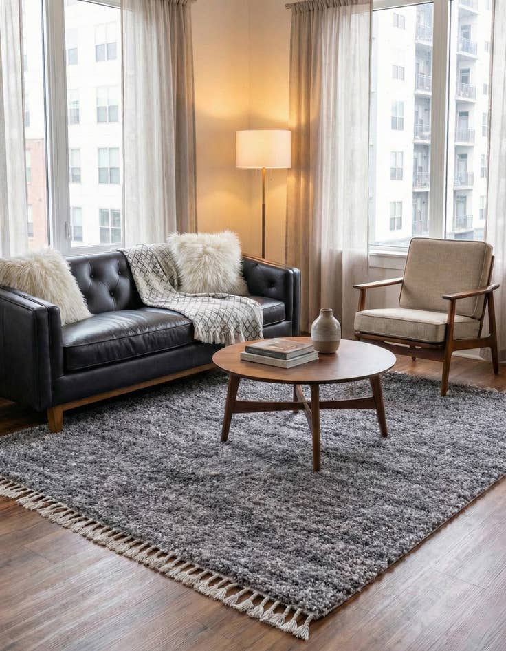 Detail image of 8' x 8' Lagom Shag Square Rug