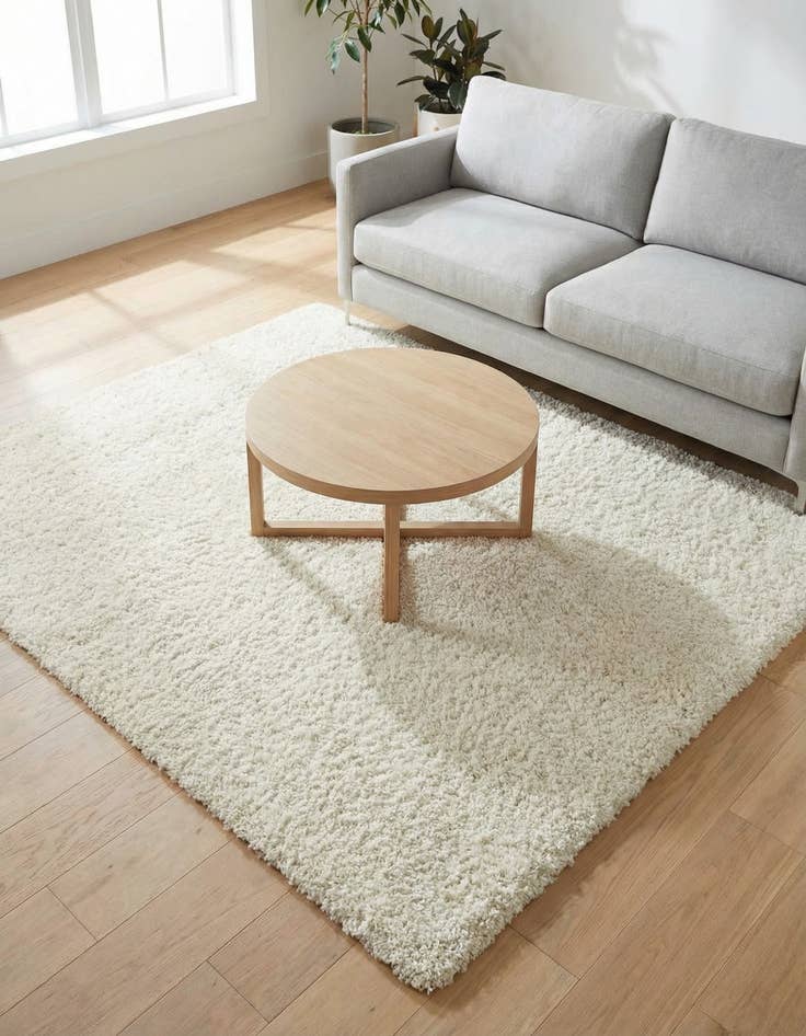 Detail image of 7' 10 x 7' 10 Solid Shag Square Rug