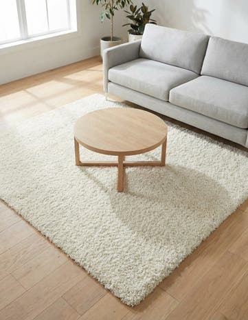 7' 10 x 7' 10 Solid Shag Square Rug