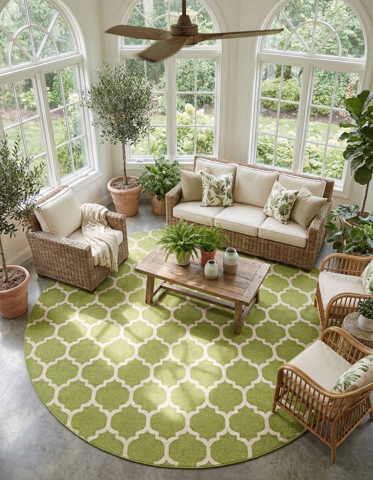 Detail image of 12' 2 x 12' 2 Trellis Round Rug