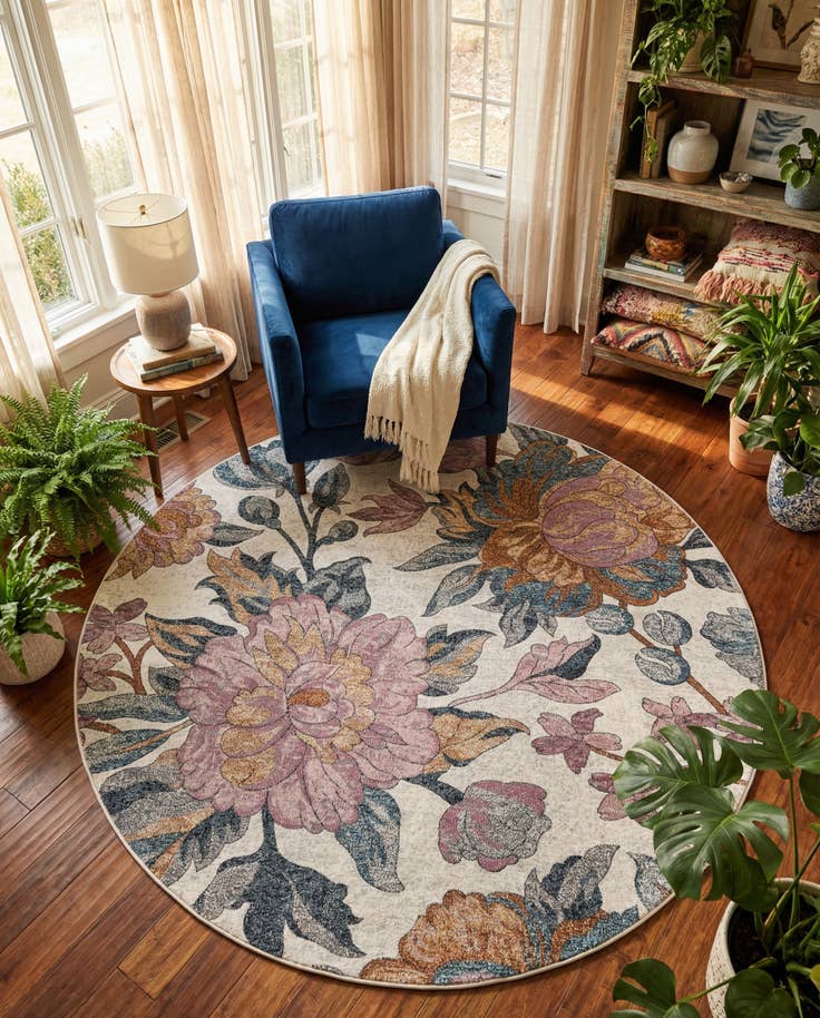 Detail image of 8' x 8' Blossom Round Rug