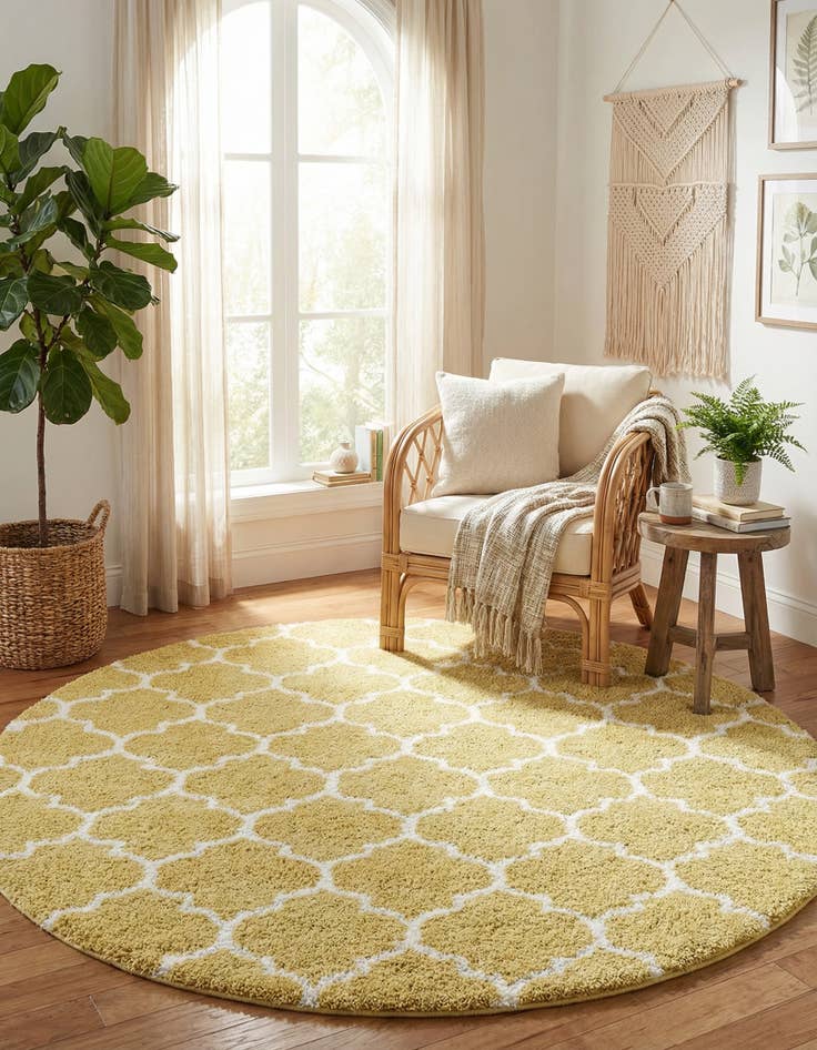 Detail image of 8' x 8' Marrakesh Shag Round Rug