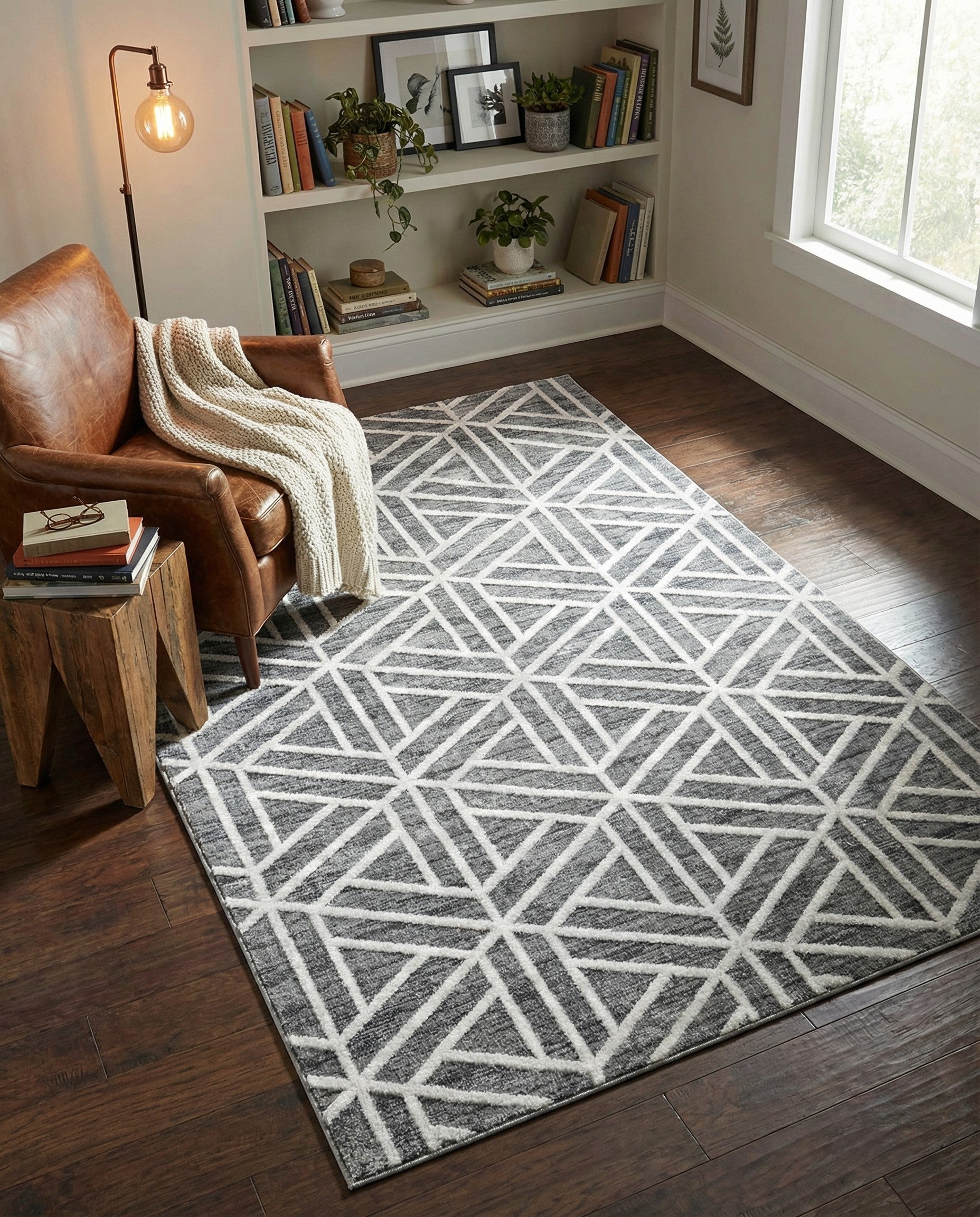 5' x 8' Lattice Trellis Rug