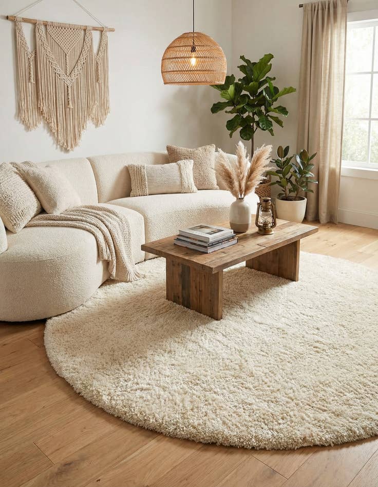 Detail image of 7' 10 x 7' 10 Marilyn Monroe&trade; Shag Round Rug