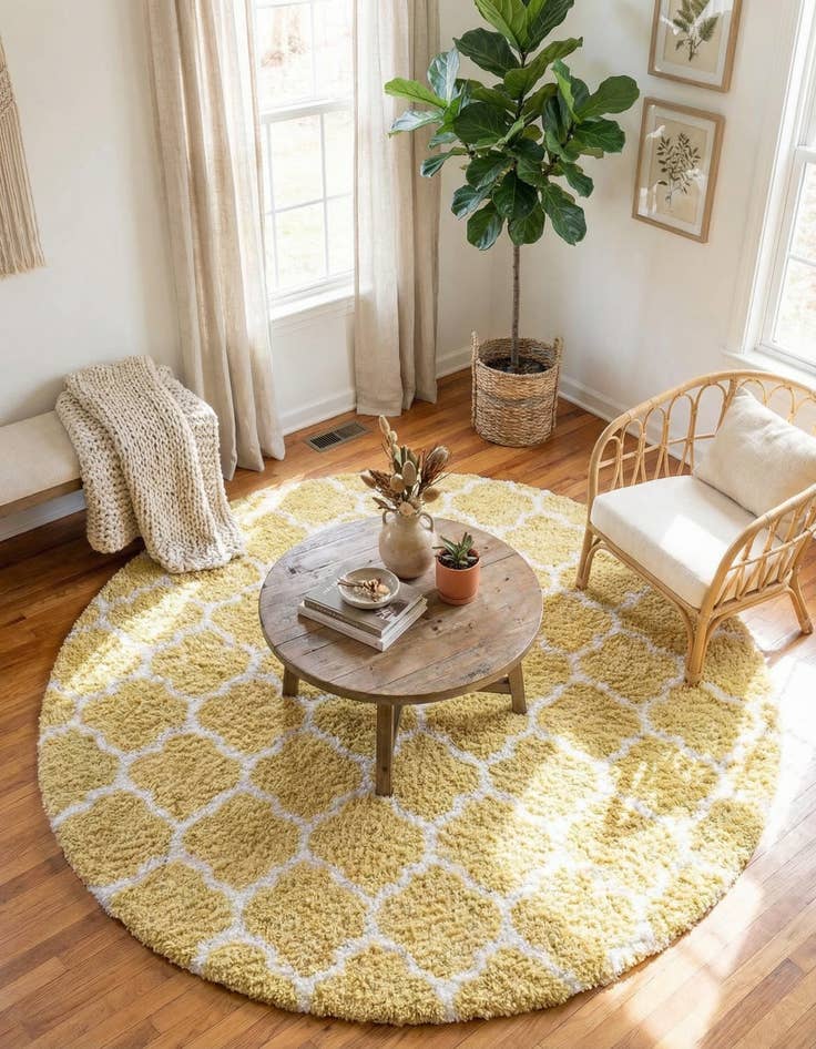 Detail image of 8' x 8' Marrakesh Shag Round Rug