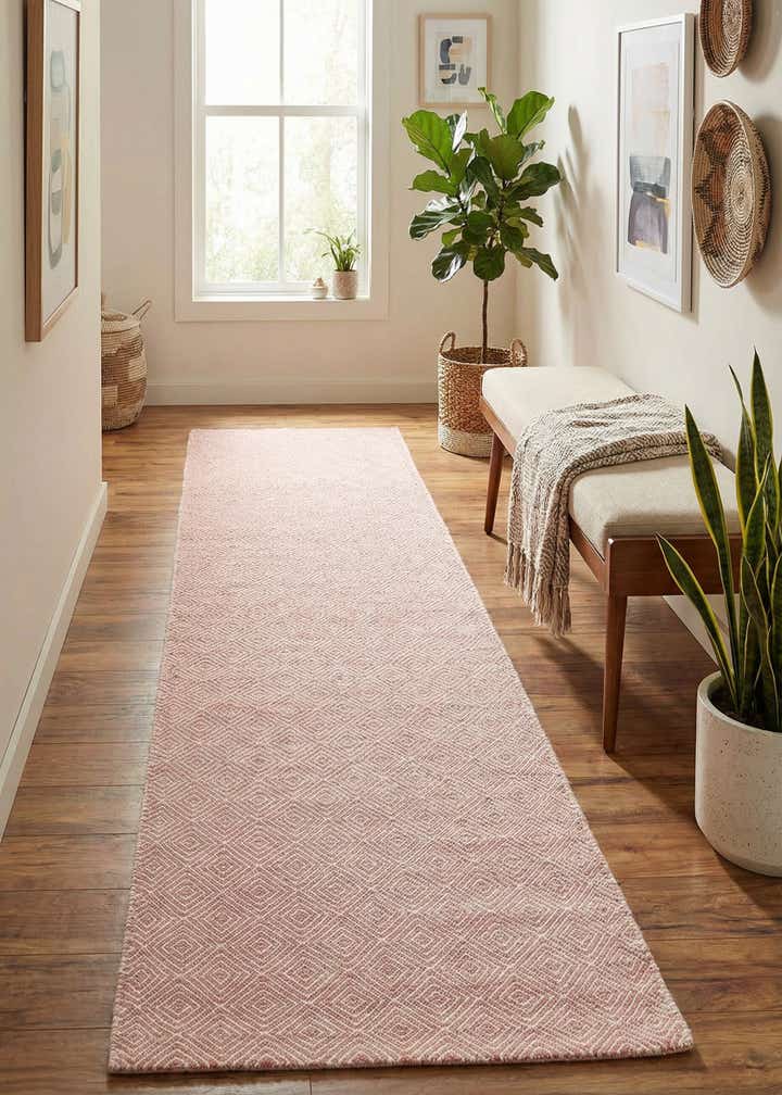 2' 7 x 14' 1 Hand Woven Geo Trellis Flatweave Runner Rug