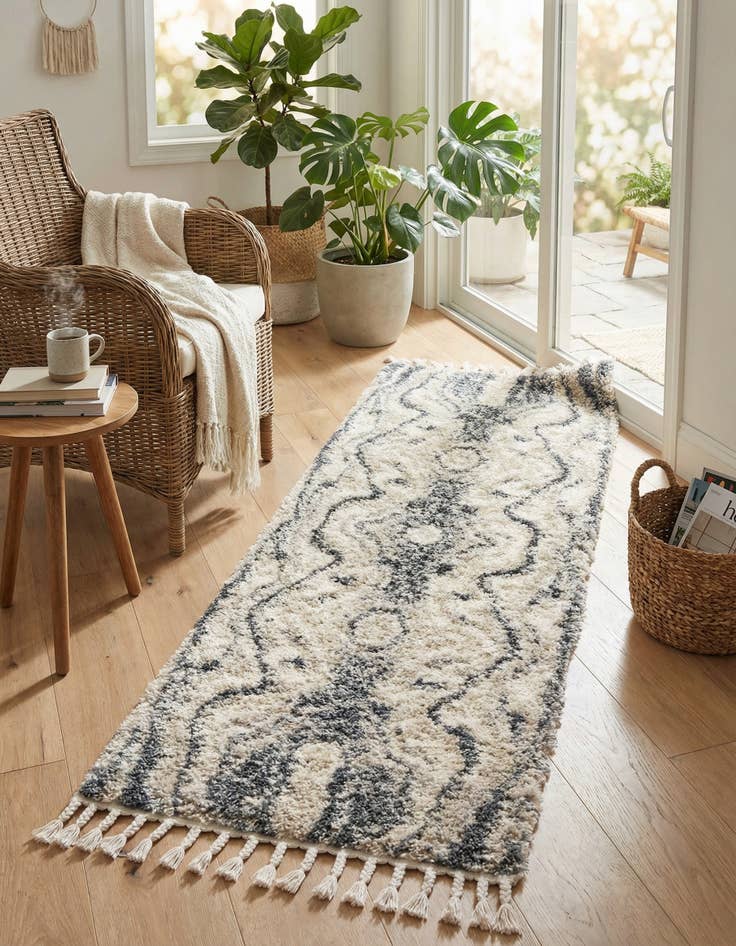 Detail image of 2' 2 x 6' Athena Shag Runner Rug