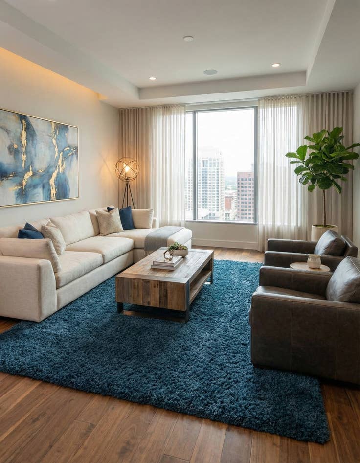 Detail image of 10' x 13' Solid Shag Rug