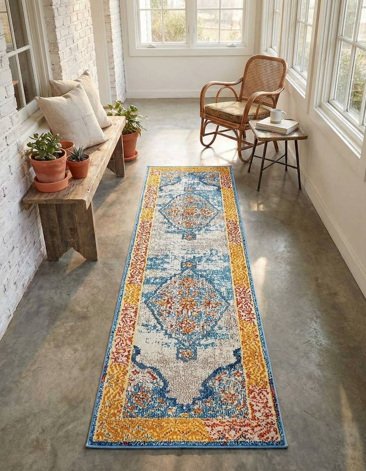 Detail image of 2' x 6' 9 Washable Arte Runner Rug