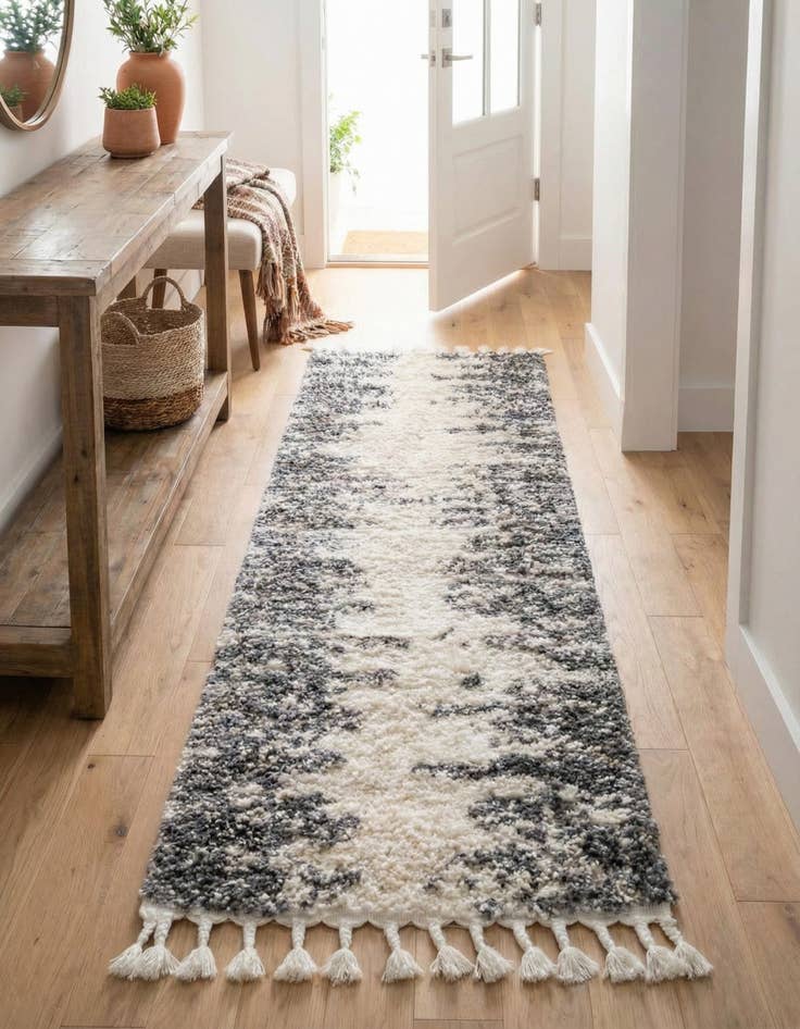 Detail image of 2' x 8' Serenity Shag Runner Rug