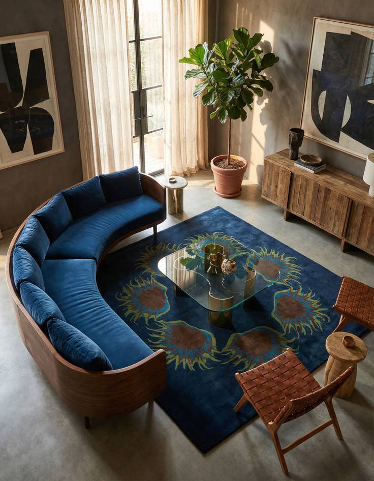 Detail image of 7' 6 x 7' 6 Luna Square Rug