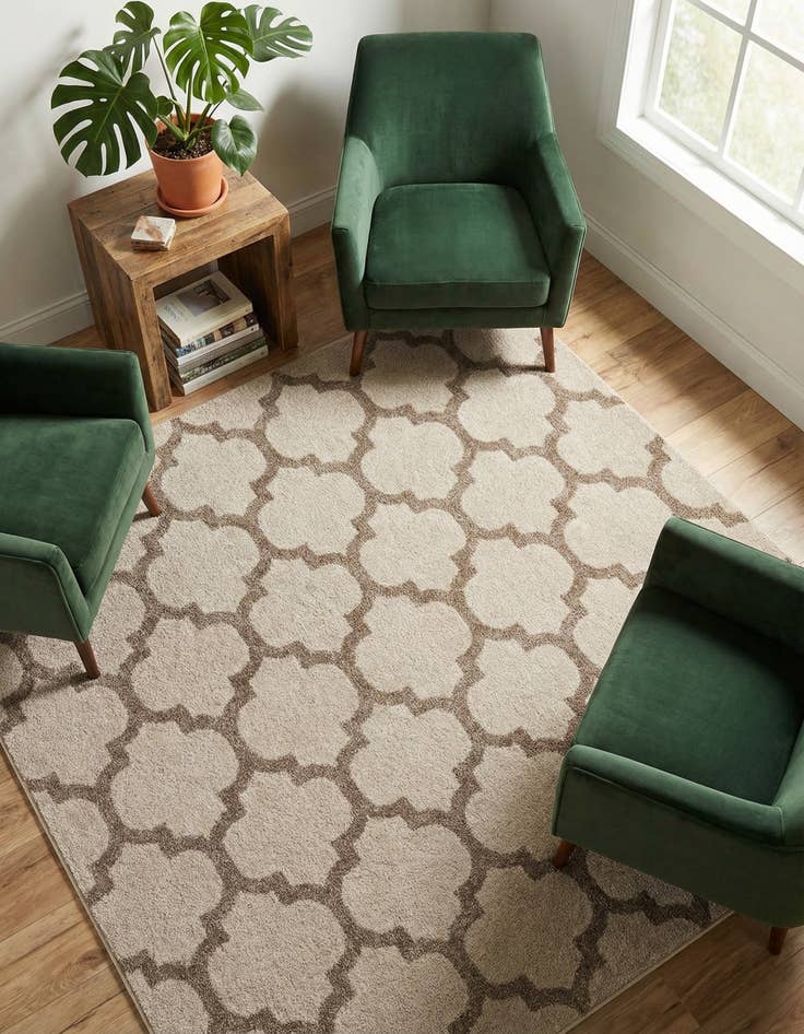 Detail image of 6' x 6' Lattice Square Rug