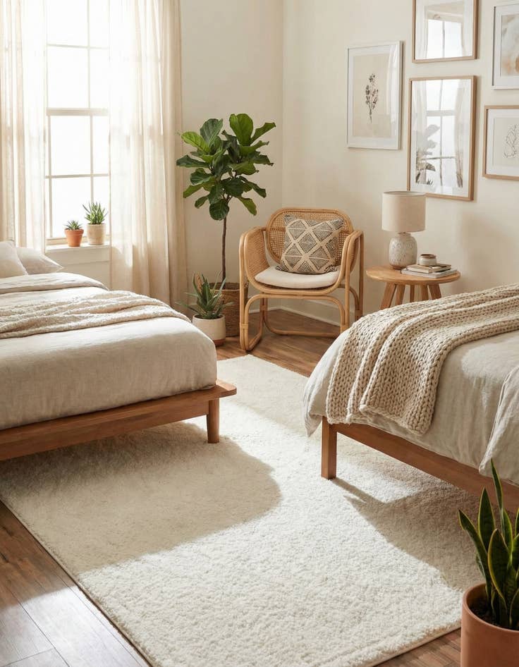 Detail image of  4' x 6' Lattice Shag Rug