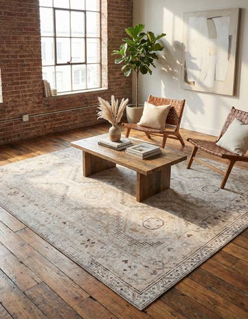 7' 10 x 7' 10 Washable Yara Square Rug