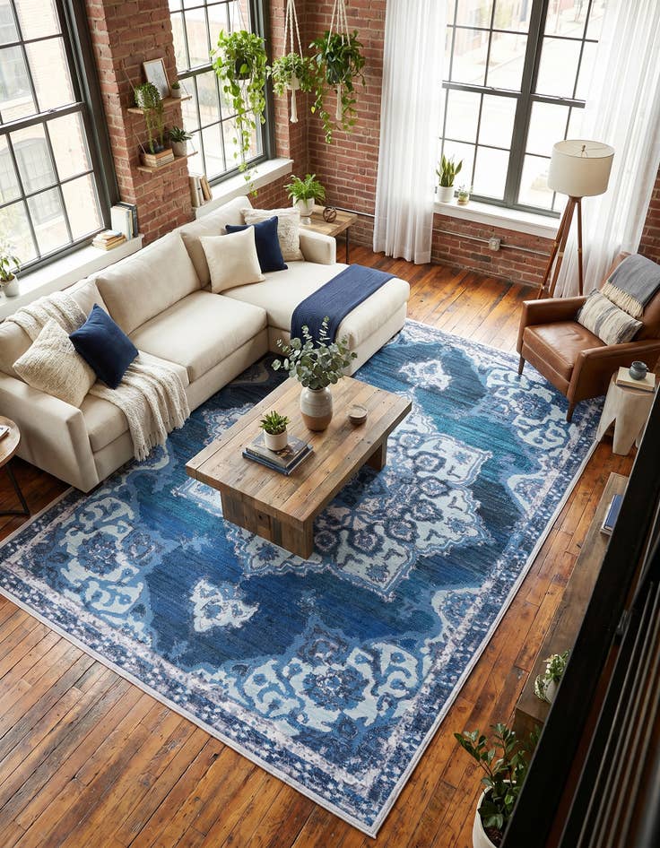 Detail image of 10' 6 x 13' Washable Renaissance Rug