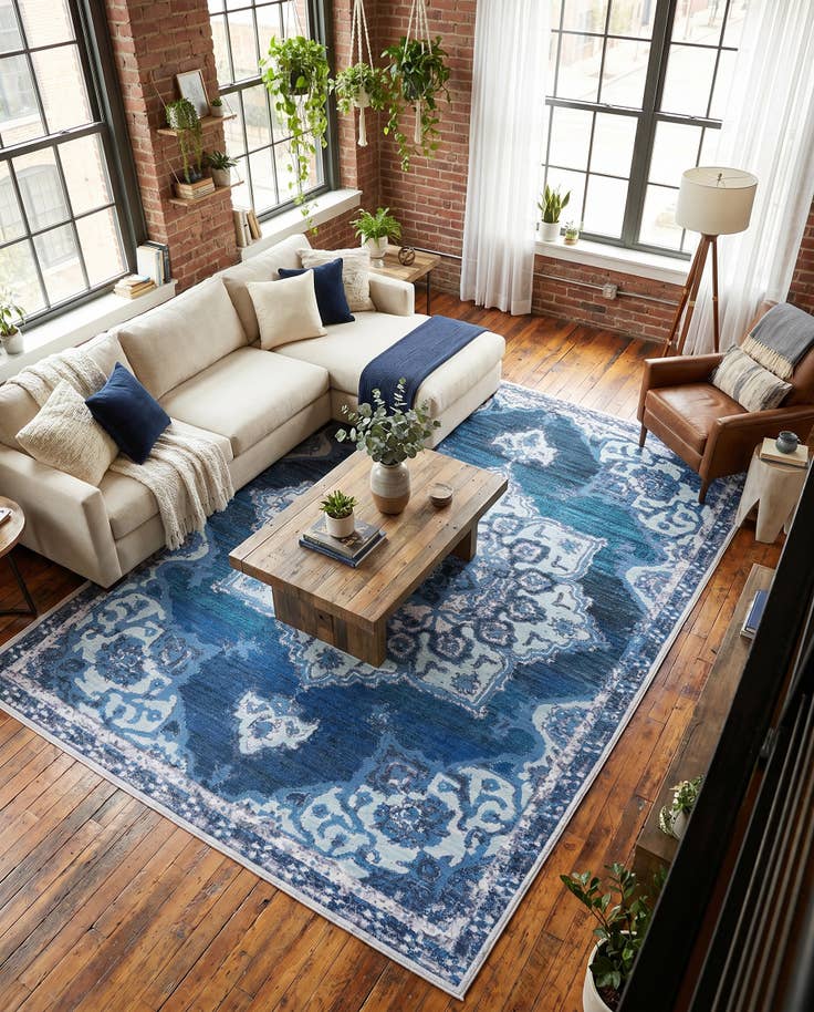 Detail image of 10' 6 x 13' Washable Renaissance Rug