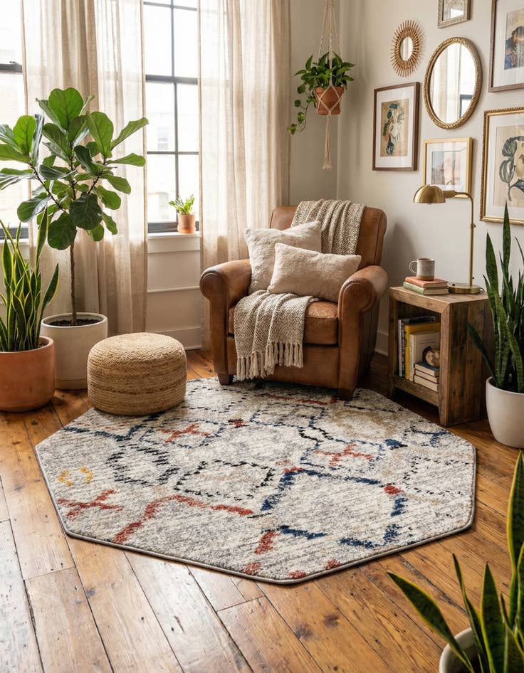 Detail image of 4' x 4' Tucson Octagon Rug